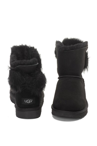 UGG Cizme scurte de piele intoarsa cu funda Fluff Femei