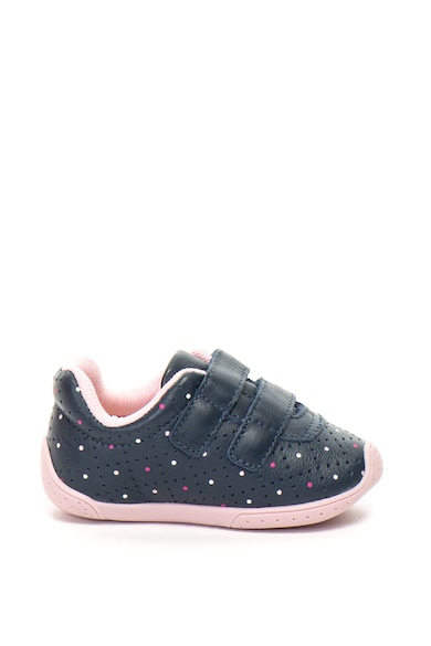 bibi kids Pantofi sport de piele cu velcro, buline si fisioflex 3.0 Fete