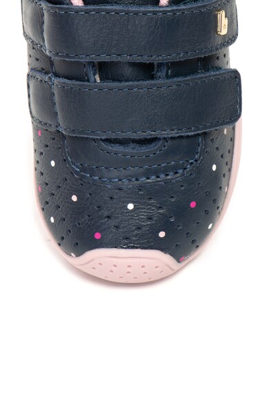 bibi kids Pantofi sport de piele cu velcro, buline si fisioflex 3.0 Fete