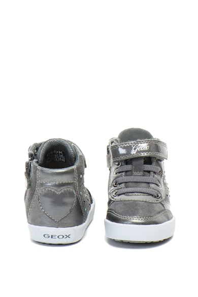 Geox Sneakers, Pantofi sport mid-high de piele intoarsa cu strasuri Kilwi Fete