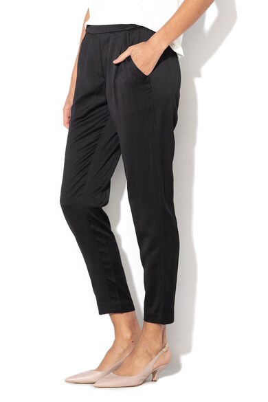 Tom Tailor Pantaloni crop texturati cu talie elastica Femei