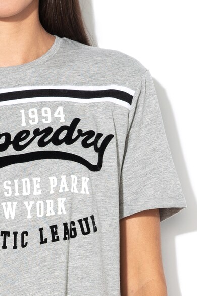 SUPERDRY Urban logós póló bársonyos rátéttel női