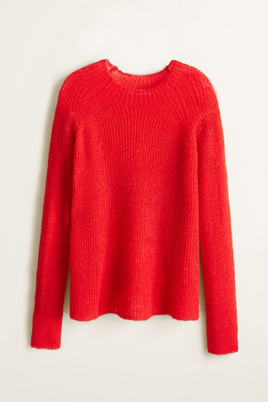 Mango Плетен пуловер Londrina с реглан ръкави Жени