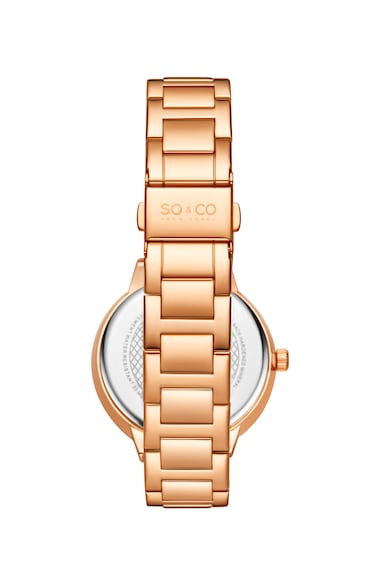 SO&CO New York Кварцов овален часовник с метална верижка Жени