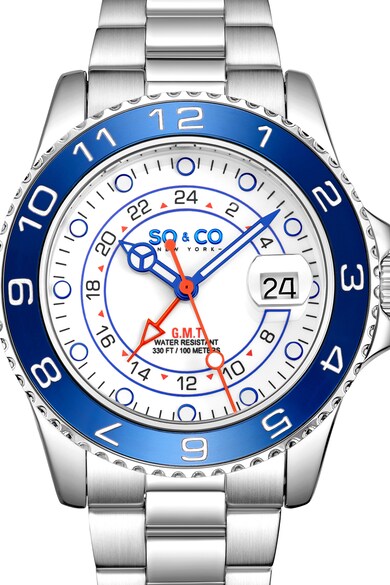 SO&CO New York Часовник GMT от неръждаема стомана Мъже