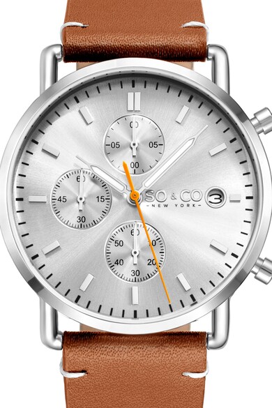 SO&CO New York Часовник с хронограф и луминисцентни стрелки Мъже