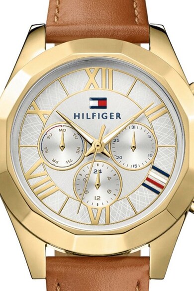 Tommy Hilfiger Ceas cu functii multiple si curea de piele Chelsea Femei