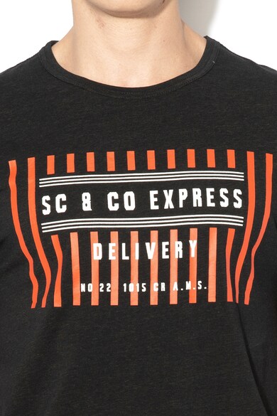Scotch & Soda Тениска с гумирана текстова щампа Мъже