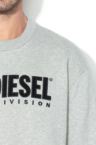 Diesel S-Crew-Division pulóver hímzett logóval férfi