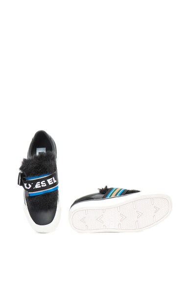 Diesel Pantofi slip-on de piele cu banda logo Flip Femei