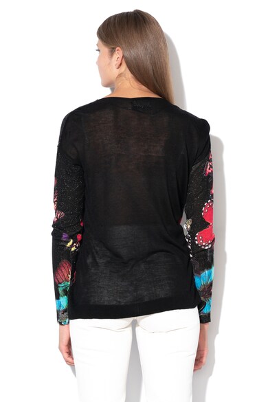 DESIGUAL Асиметричен пуловер Papillon с лъскави детайли Жени