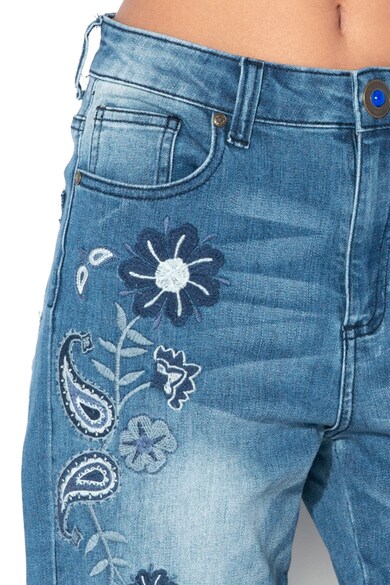 DESIGUAL Blugi mom fit cu detalii brodate Constance Femei