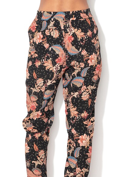 DESIGUAL Pantaloni cu model floral si banda elastica in talie Atenas Femei