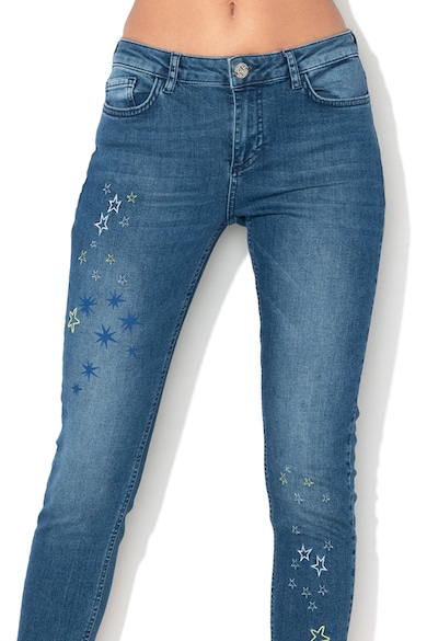 DESIGUAL Blugi skinny cu stele brodate Michelle Femei