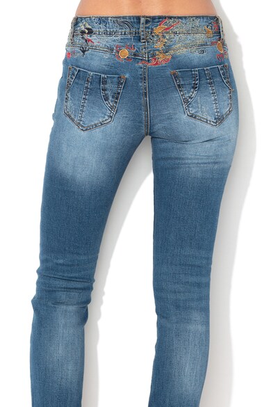 DESIGUAL Blugi skinny cu broderii Refriposas Femei