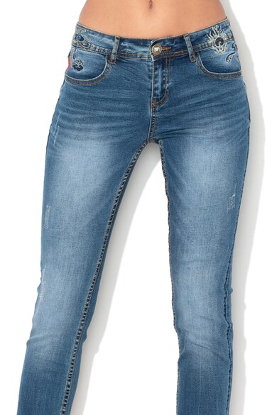 DESIGUAL Blugi skinny cu broderii Refriposas Femei