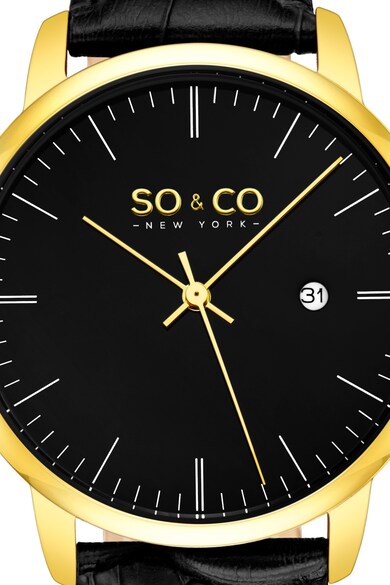 SO&CO New York Часовник с кожена каишка Мъже