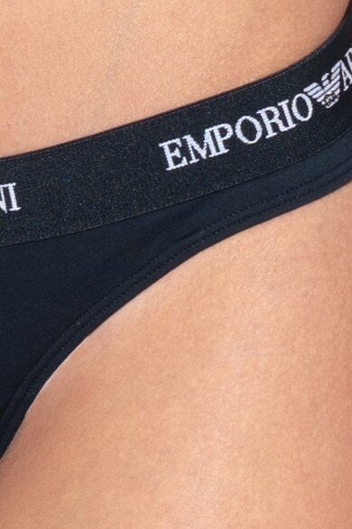 Emporio Armani Underwear Set de chiloti brazilieni cu banda cu logo in talie - 2 perechi Femei