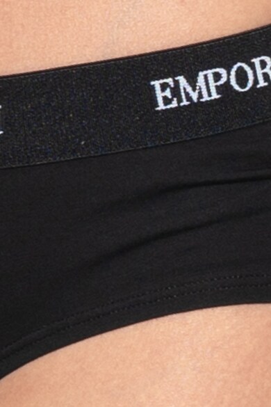 Emporio Armani Underwear Set de chiloti hipster cu banda cu logo in talie - 2 perechi Femei