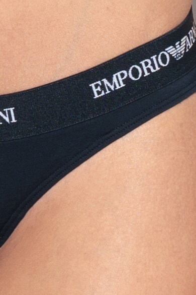 Emporio Armani Underwear Set de chiloti brazilieni cu banda cu logo in talie - 2 perechi Femei