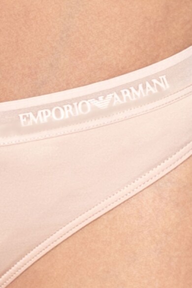 Emporio Armani Underwear Chiloti tanga cu banda in talie, cu logo Femei