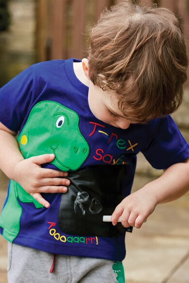 JoJo Maman Bebe Tricou cu imprimeu cu dinozaur Baieti