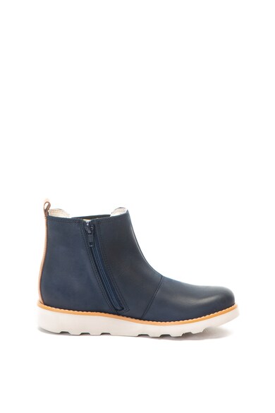 Clarks Ghete de piele cu calapod lat si benzi elastice Crown Halo Fete