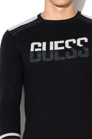 GUESS JEANS Pulover din tricot fin cu logo Barbati