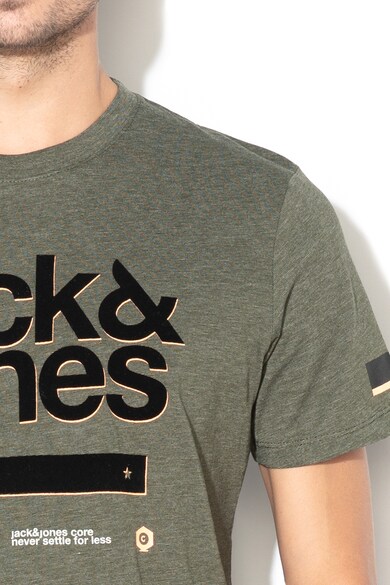 Jack & Jones Blake regular fit póló bársonyos logóval férfi