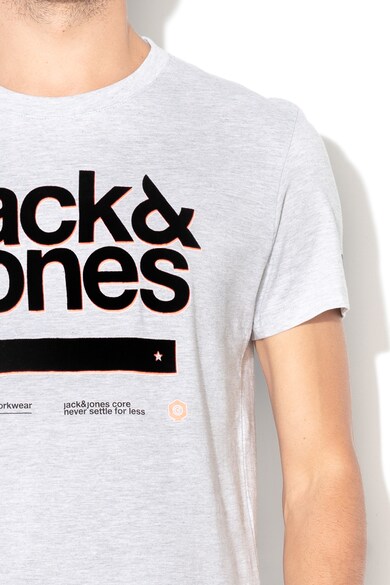 Jack & Jones Blake regular fit póló bársonyos logóval férfi