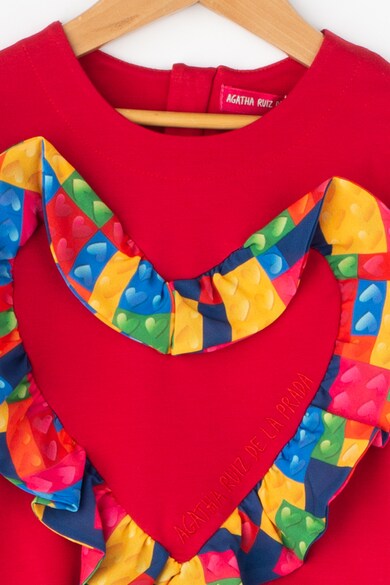 Agatha Ruiz de la Prada Rochie cu croiala in A si detaliu cu volan Fete