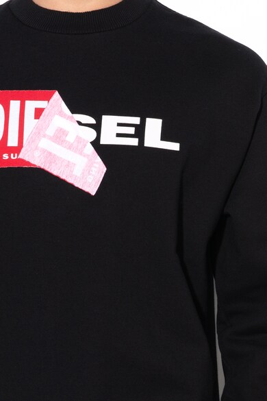 Diesel Bluza sport cu imprimeu logo si decolteu la baza gatului Samy Barbati
