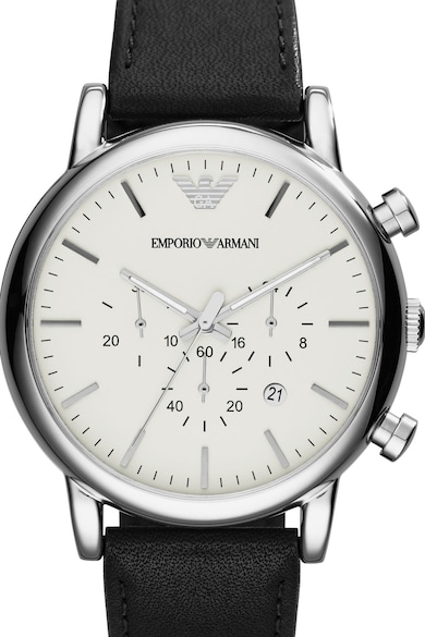 Emporio Armani Ceas cronograf cu o curea de piele Luigi Barbati