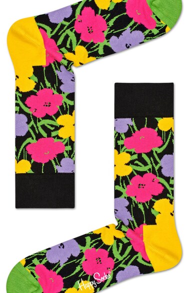 Happy Socks Sosete unisex cu imprimeu floral Andy Warhol Femei