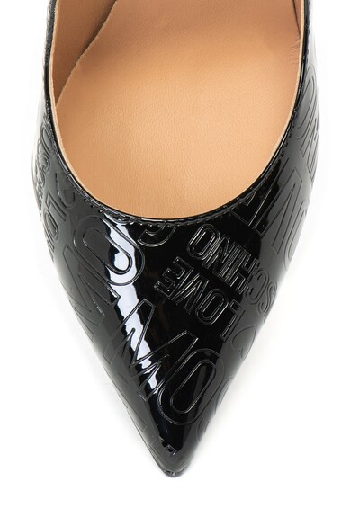 Love Moschino Pantofi stiletto de piele ecologica, cu logo in relief Femei