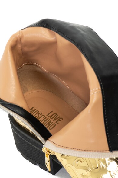 Love Moschino Ghete de piele ecologica, cu logo stantat Femei