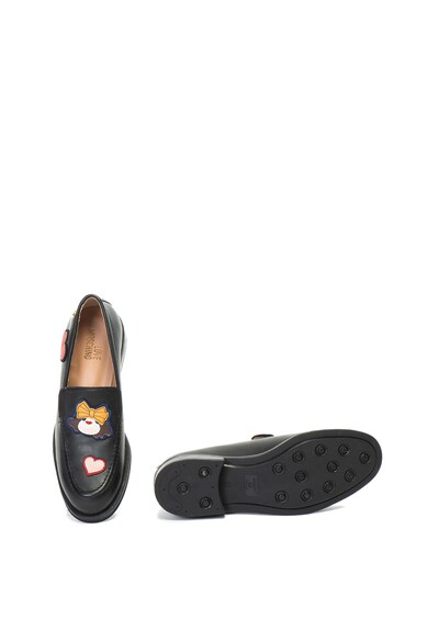 Love Moschino Pantofi loafer de piele cu aplicatii Femei