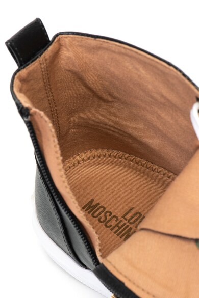 Love Moschino Pantofi sport inalti de piele ecologica cu aplicatii Femei