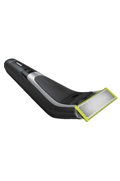 Philips Aparat hibrid de barbierit si tuns barba  OneBlade Pro /64, Umed & Uscat, Pieptene 12 lungimi, Negru/Argintiu + trusa calatorie Barbati