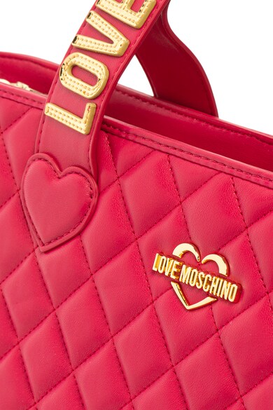 Love Moschino Geanta shopper de piele ecologica, cu aspect matlasat Femei