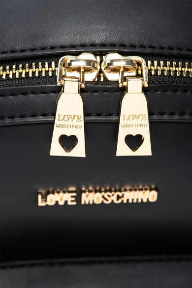 Love Moschino Rucsac de piele ecologica, cu aplicatii in forma de inima Femei