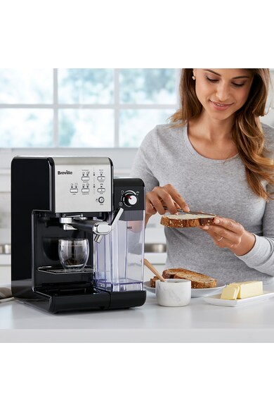 Breville Espressor manual  VCF109X Prima Latte II, 19 bar, 1.5 L, recipient lapte 0.6 L Femei