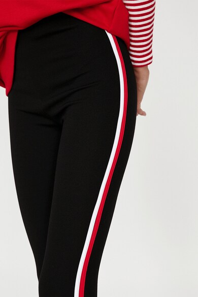 KOTON Slim fit leggings kontrasztos díszcsíkkal női