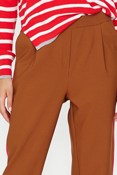 KOTON Pantaloni crop cu vipusca laterala contrastanta Femei