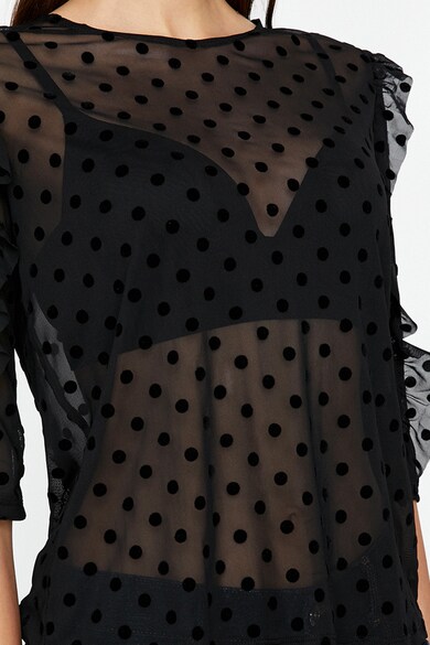 KOTON Bluza cu aspect transparent si model cu buline Femei