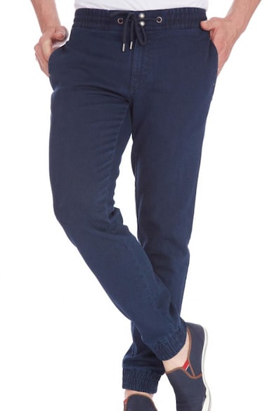 Pantaloni barbati - Runner 6863 - albastru - talie redusa