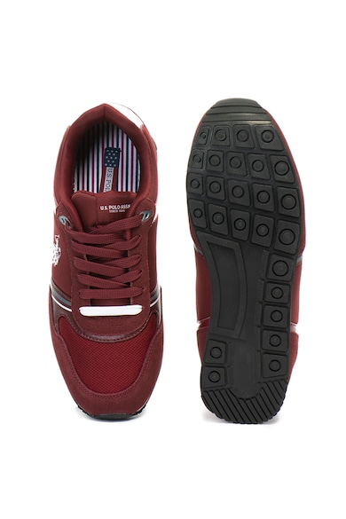 U.S. Polo Assn. Pantofi sport de piele intoarsa si material textil Werner Barbati