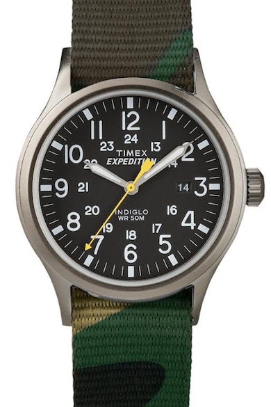 Timex Ceas unisex cu o curea cu imprimeu camuflaj Barbati