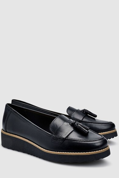 NEXT Pantofi slip-on de piele cu detalii cu canaf Femei