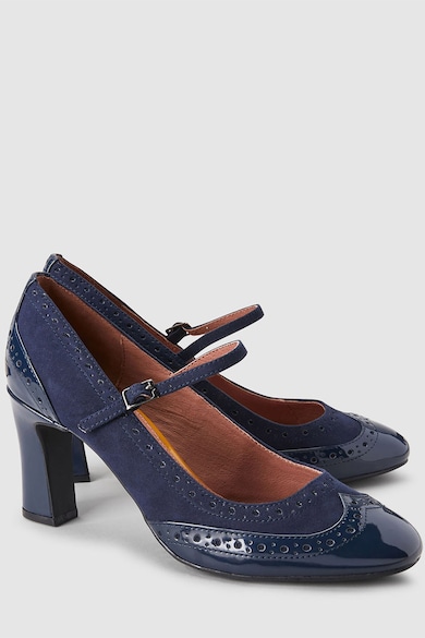 NEXT Pantofi Mary Jones brogue de piele ecologica Femei